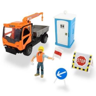 Camion Dickie Toys Playlife M.T. Ladog Service Set cu figurina si accesorii