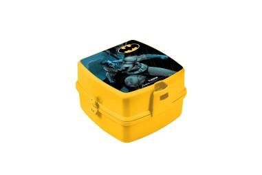 Cutie pentru sandwich de copii, Batman, plastic galben, 15x14x9 cm, Tuffex 509-50