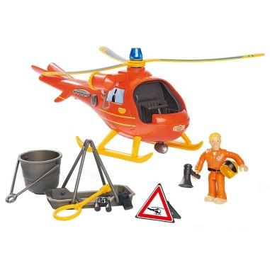 Elicopter electric Simba Fireman Sam Wallaby cu figurina Tom