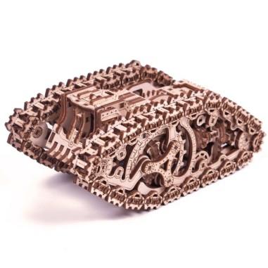 Puzzle 3D mecanic din lemn tanc - produs calitativ copii