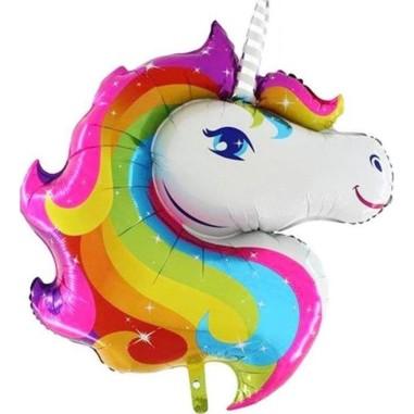 Balon din folie unicorn colorat 104cm - produs calitativ copii