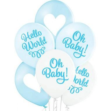 Set 6 baloane latex Oh baby boy 30cm - produs calitativ copii