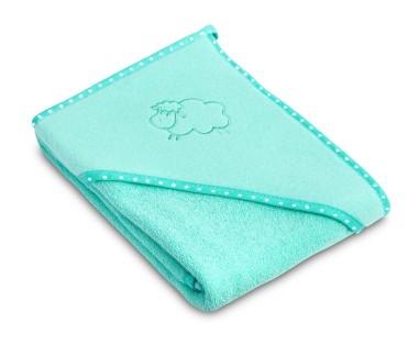 Prosop cu gluga Sensillo SHEEP 80x80 cm Turquoise SENSILLO - produs calitativ copii