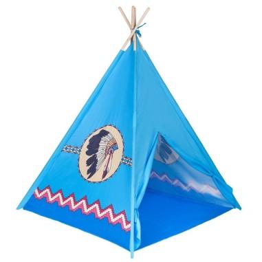 Cort pentru copii PlayTo Teepee Indian Albastru mic PLAYTO - produs calitativ copii