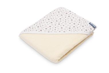 Prosop de bumbac cu gluga Sensillo KREPA 100x100 cm Ivory SENSILLO - produs calitativ copii