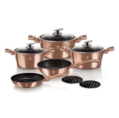 Set gatit 10 piese BerlingerHaus Rose Gold BH/1220N, inductie