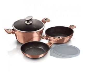 Set oale si tigai (6 piese) Rose Gold Metallic Line BerlingerHaus BH 7047