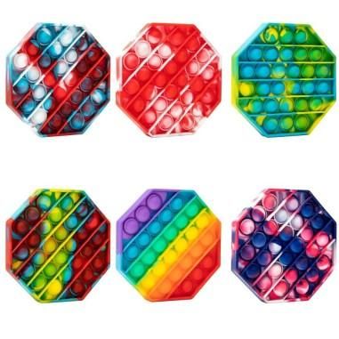 Jucarie senzoriala antistres pentru copii, Pop It Now, Octogon Multicolor - produs de vanzare-poza- 1