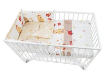 idei si jucarii calitative pentru copii, baieti si fete Lenjerie MyKids Teddy Gradina Maro 4 Piese 140x70 MyKids 