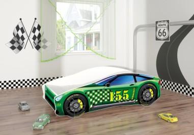 idei si jucarii calitative pentru copii, baieti si fete Pat Tineret MyKids Race Car 04 Green-160x80 MyKids 