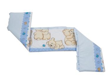 idei si jucarii calitative pentru copii, baieti si fete Aparatoare Laterala MyKids Teddy Friends Albastru M1 120x60 MyKids 