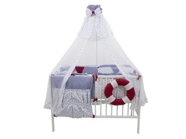 idei si jucarii calitative pentru copii, baieti si fete Lenjerie MyKids Ocean 9 Piese 120x60 cm MyKids 