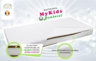 idei si jucarii calitative pentru copii, baieti si fete Saltea Fibra Cocos MyKids Bumbacel 120x60x11 (cm) MyKids 