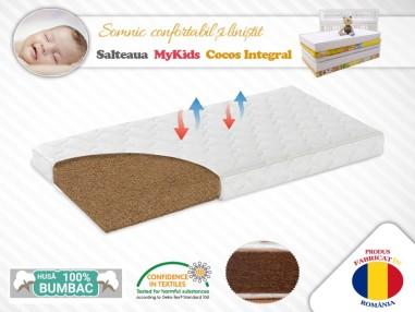 idei si jucarii calitative pentru copii, baieti si fete Saltea MyKids Fibra De Cocos Integral 140x70x8 Husa Bumbac Matlasat MyKi