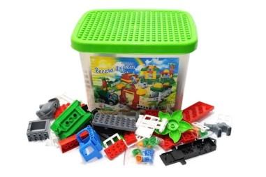 idei si jucarii calitative pentru copii, baieti si fete Cuburi constructie Funny Farm 154 buc 013888/06 MyKids 