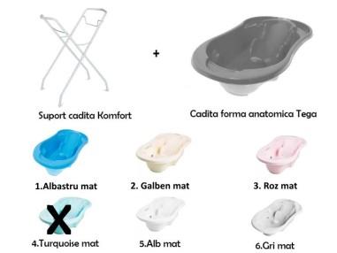 idei si jucarii calitative pentru copii, baieti si fete Set suport metalic si cadita anatomica Tega Komfort TEGA 