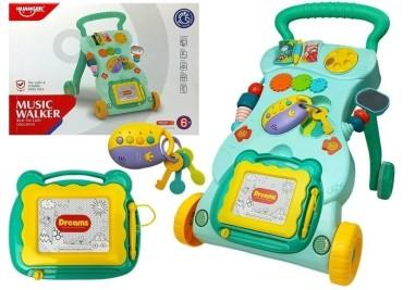 Antepremergator multifunctional pentru bebe, cu centru de activitati, multicolor, LeanToys, 5996