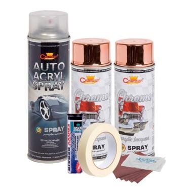 Kit complet reparatie si vopsire jante culoare Cupru Metalic, V2