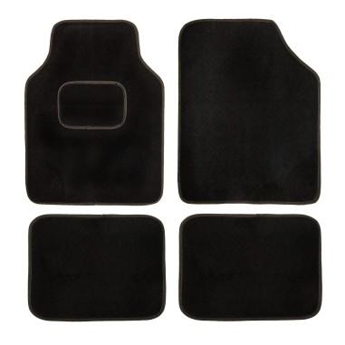 Set de covorase universale din mocheta culoare neagra, 4CARS