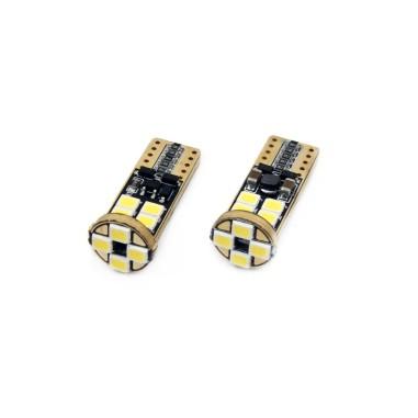 Set becuri auto cu LED CANBUS T10e W5W 12 SMD Alb 12/24V