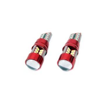 Set becuri auto cu LED CANBUS T10e W5W 27 SMD Alb 12V/24V