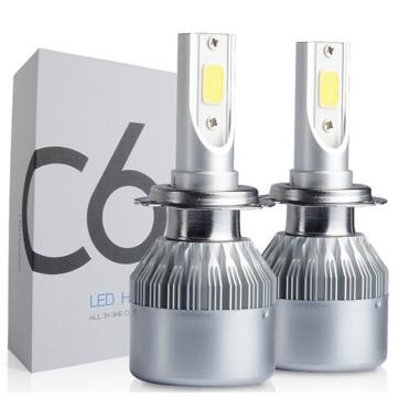 Set 2 becuri LED Auto, model C6, soclu H7, 6000K, 36W, 3500Lm?, plug & play