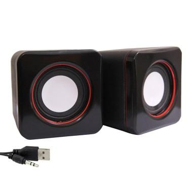 Boxe Stereo 2.0 cu conectare USB & Jack, putere 2 x 3W, culoare neagra