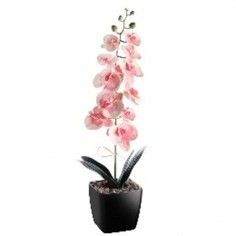 Planta decorativa artificiala, vaza cu flori, 50 cm, GLN 428O