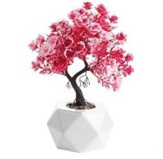 Bonsai roz decorativ artificial, ghiveci frumos, GLN 579A