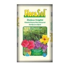 Pamant de flori universal, Florasol, pentru plante in ghiveci, 20 L pentru plante interior si exterior