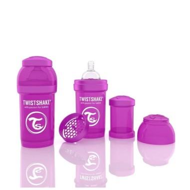 idei si jucarii calitative pentru copii, baieti si fete Biberon Twistshake Anti - Colici 180 ml Violet Twistshake 