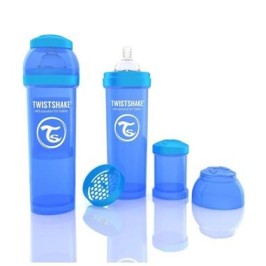 idei si jucarii calitative pentru copii, baieti si fete Biberon Twistshake Anti - Colici 330 ml Albastru Twistshake 