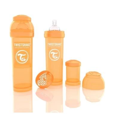 idei si jucarii calitative pentru copii, baieti si fete Biberon Twistshake Anti - Colici 330 ml Portocaliu Twistshake 