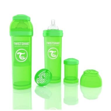 idei si jucarii calitative pentru copii, baieti si fete Biberon Twistshake Anti - Colici 330 ml Verde Twistshake 