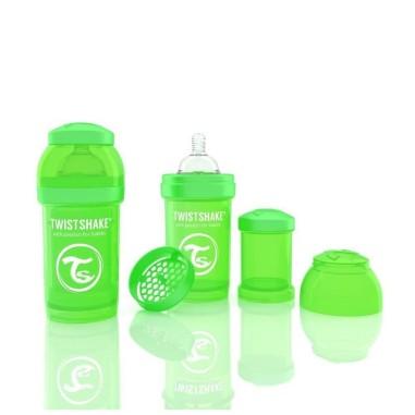 idei si jucarii calitative pentru copii, baieti si fete Biberon Twistshake Anti - Colici 180 ml Verde Twistshake 