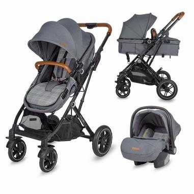 idei si jucarii calitative pentru copii, baieti si fete Carucior 3in1 ultracompact Coccolle Ravello Urban Grey Coccolle 