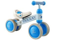 Bicicleta fara pedale, cu roti duble, pentru copii, Blue Bello, LeanToys, 5263 din fata lateral stanga
