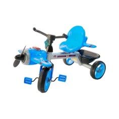 Tricicleta pentru copii, cu elice, lumina si muzica, albastru - Roben Toys produs de vanzare-poza- 1