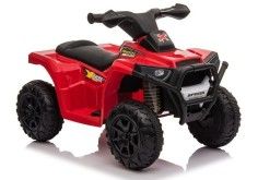 ATV Quad electric, pentru copii, XH116 , LeanToys, 5704, rosu-negru poza profil 1