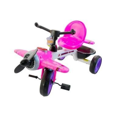 Tricicleta pentru copii, cu elice, lumina si muzica, roz - Roben Toys produs de vanzare-poza- 1