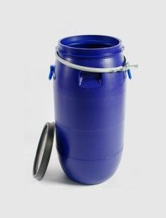 Bidon 85 litri, cu cerc metalic si manere, Sterk, Plastic Albastru Sterk - produs de calitate si ieftine de la gimihome.ro