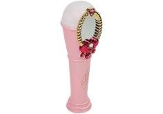 Oglinda magica karaoke roz, cu microfon si USB, pentru fetite, LeanToys, 7815 poza fata