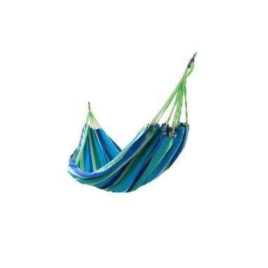 Hamac bumbac, verde si albastru, max 150 kg, 200x150 cm