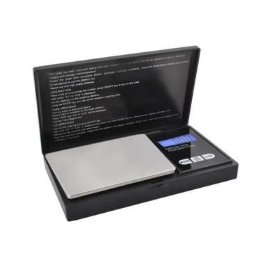 Cantar mini de buzunar, max 500 g, negru, LCD, 7.5x13x1.5 cm