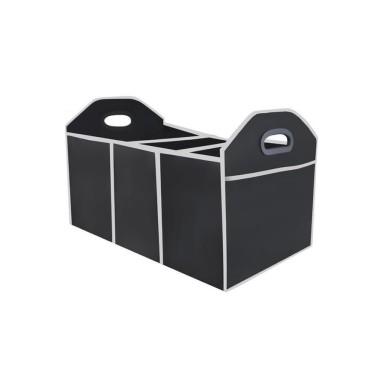 Organizator multifunctional pentru portbagaj, 3 compartimente, poliester, negru, 55x33x32 cm