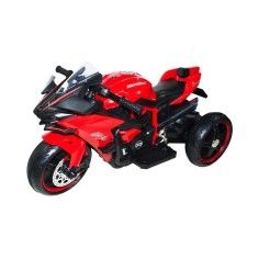 Motocicleta electrica pentru copii, cu acumulator, 2 motoare, 12V, 4A, Albastra - Roben Toys produs de vanzare-poza- 1