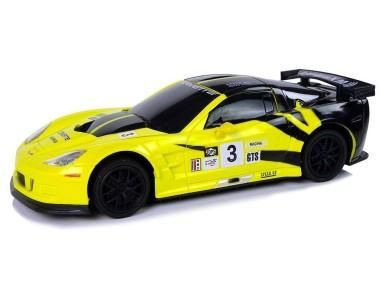 Masinuta sport RC pentru copii cu telecomanda, Corvette C6.R galben, LeanToys, 9734 super frumoasa pentru cadou baieti