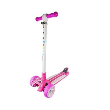 Trotineta pentru copii, cadru metal, 3 Roti, cu frana, roz - Roben Toys produs de vanzare-poza- 1
