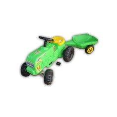 Tractor pentru copii, cu pedale si remorca, verde - Roben Toys produs de vanzare-poza- 1