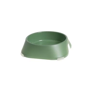 Castron, bol, pentru caine, pisica, suporti antiderapanti,�PET reciclat, verde, marime L, 700 ml, 20.4x20.4x5.4 cm